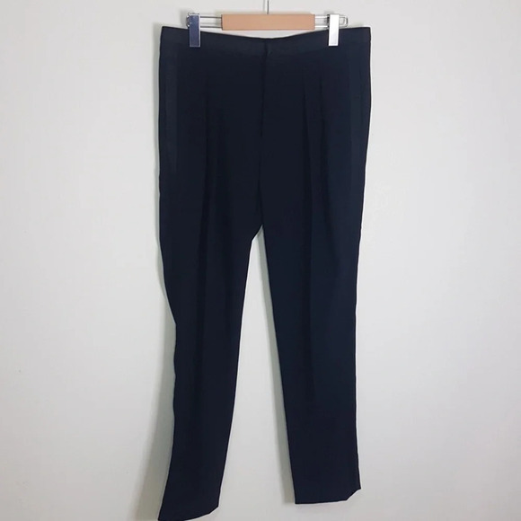 Tom Ford wool/silk crepe dbl pleated satin trim ladies tuxedo formal pants - Picture 5 of 15